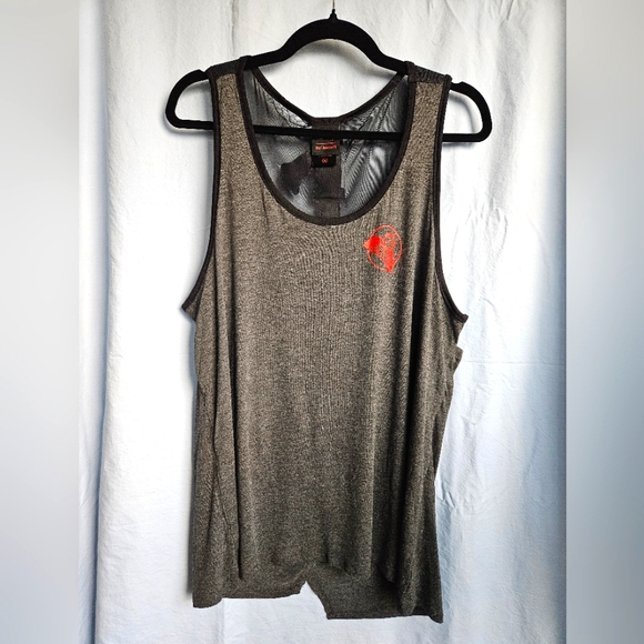 Her Universe Tops - G150. Disney Mulan Sword Mesh Back Tank Top in Gray/Black - Size XL